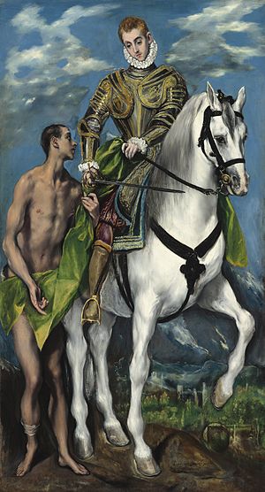 Der heilige Martin und der Bettler, EL Greco (um 1597–1599)